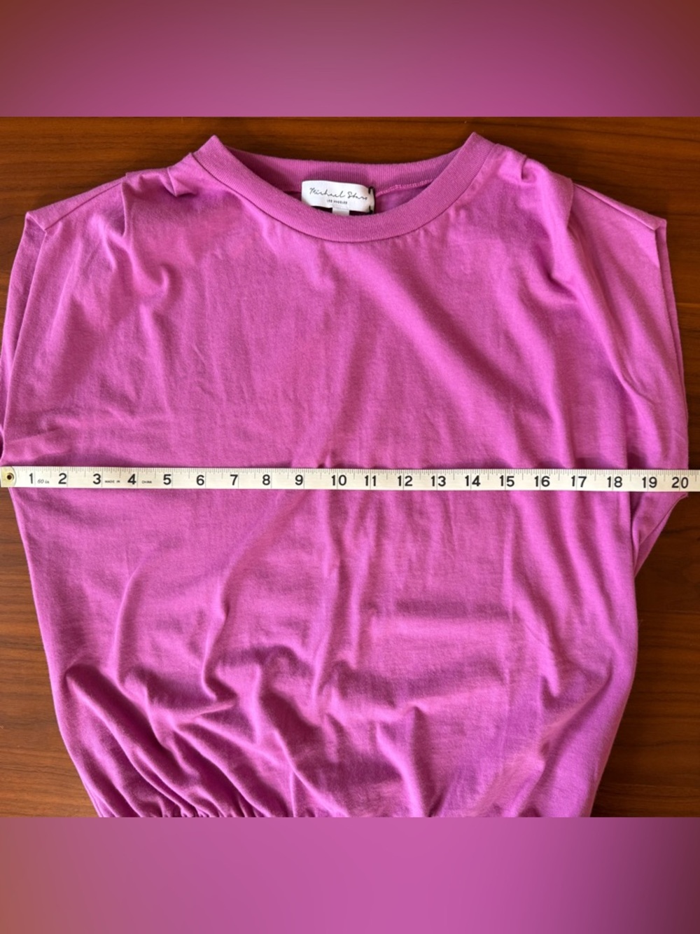 NWT Evereve Leah Gathered Tee by Michael Stars in Orchid - Picture 7 of 10